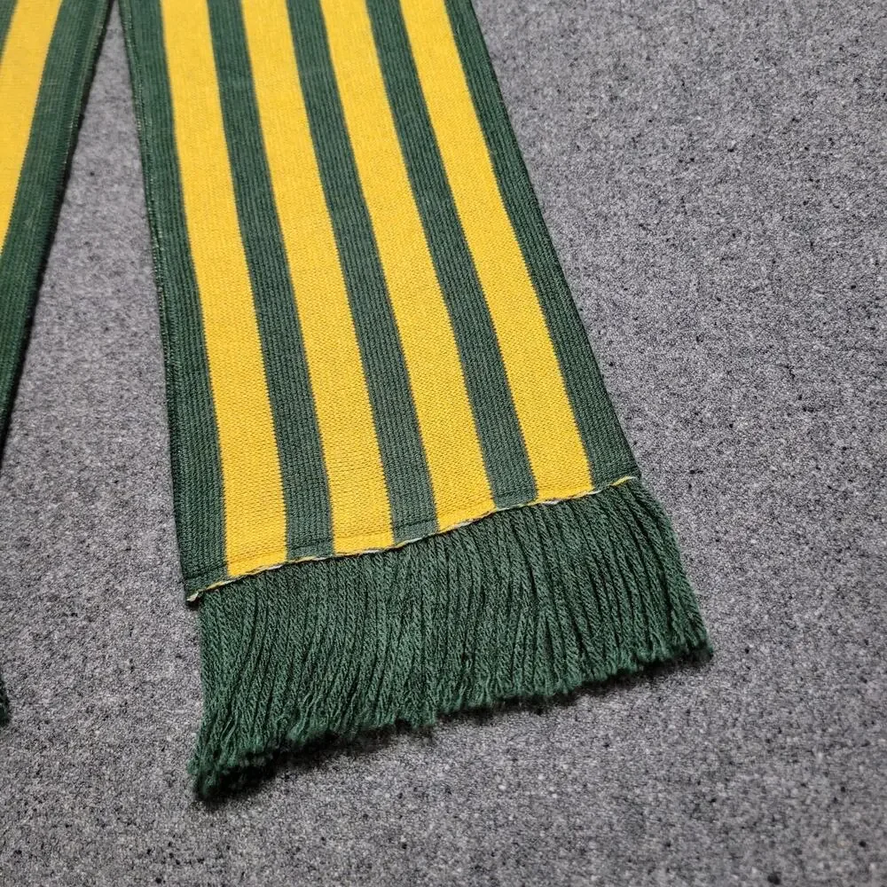 Vintage Y2K Green Bay Packers Scarf Adult Green Yellow Reebok Throwback Winter
